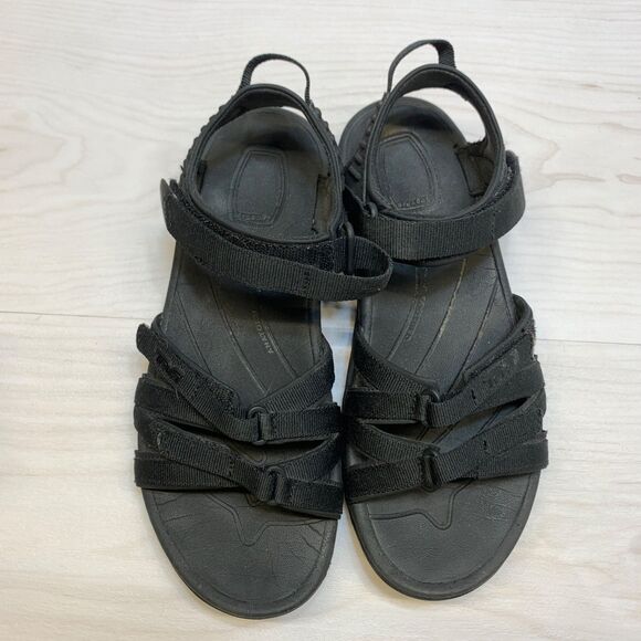 Teva Tirra Black/Black Strappy Sandal Women's Size 8 - Picture 6 of 10